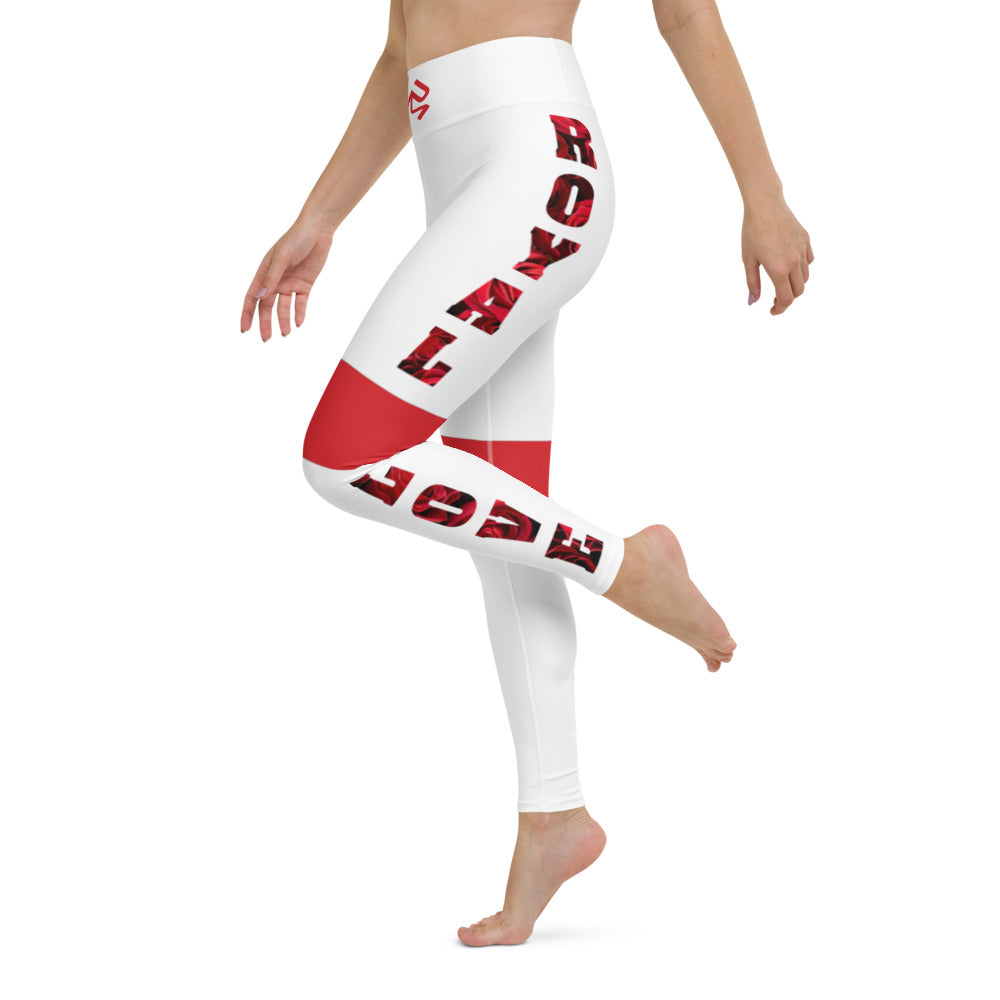 Royal Love white Yoga Leggings