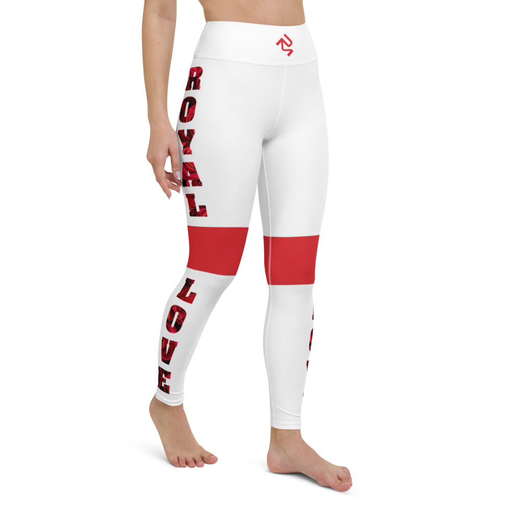 Royal Love white Yoga Leggings